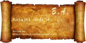 Balajti Atád névjegykártya